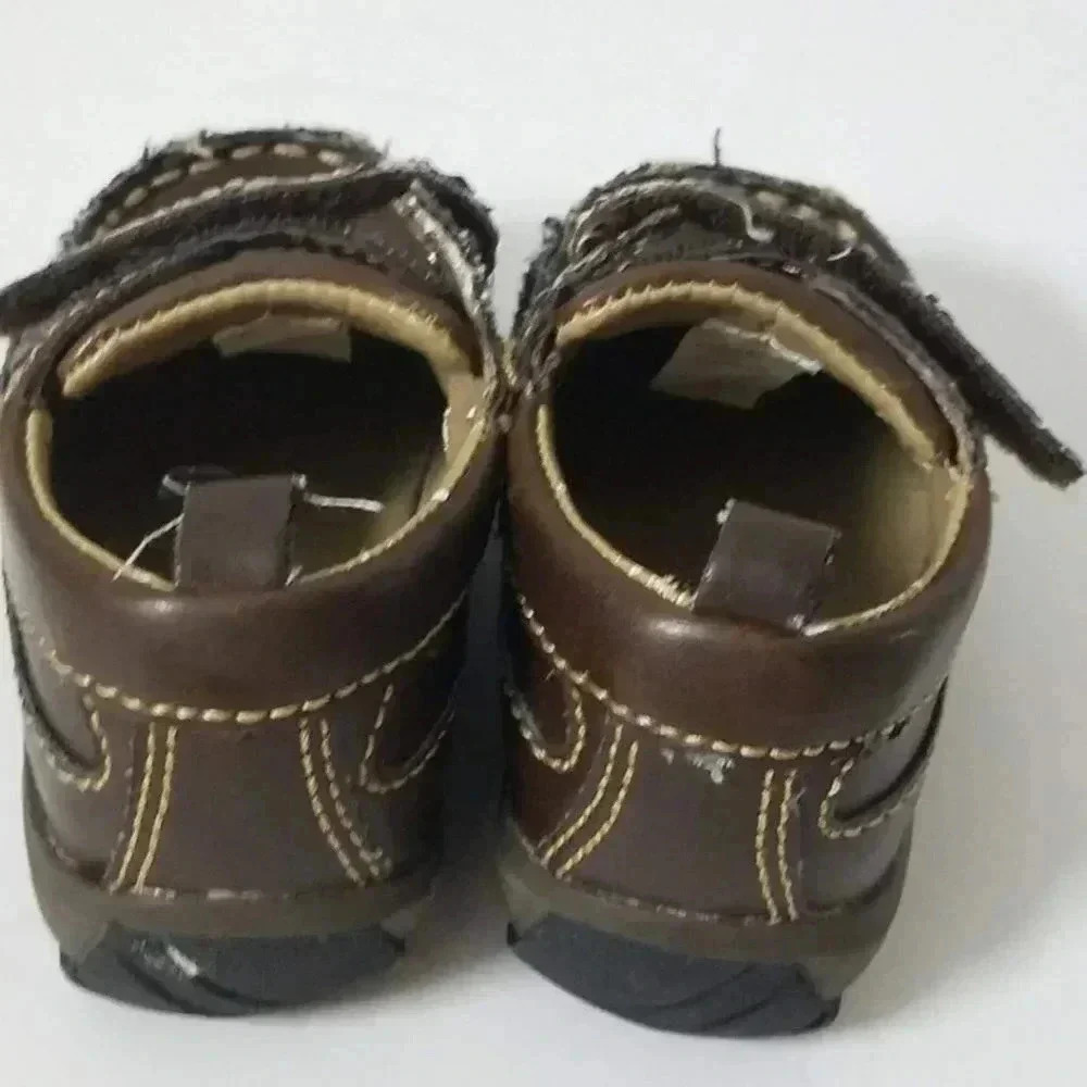 GAP Loafers Shoes Toddler Boys 5 Brown Hook & Loop - Picture 4 of 6